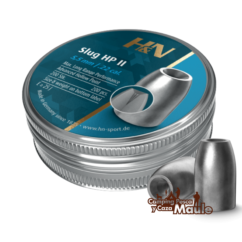 Slug HP II 25 gr5,5 mm camping pesca y caza maule
