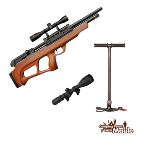 Pack PCP Rifle Beeman Commodore Bullpup Madera + mira Konus fighter 4-12x40 + bombin 3 etapas
