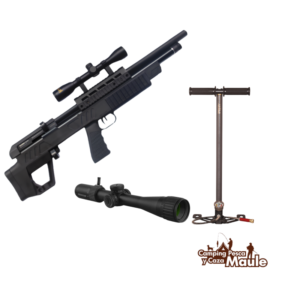 Pack PCP Rifle Beeman Commodore Regulado Sintético + mira Konus Wild 4-12x40 + bombin 3 etapas + monturas